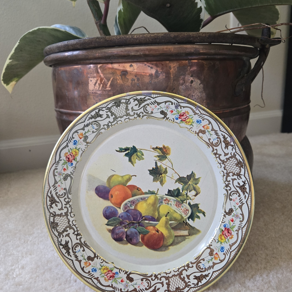 Vintage Fruit Motif Dinner Plate